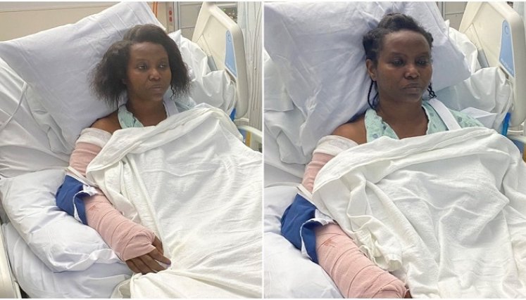 Esposa herida del asesinado presidente de Haití publica fotos en el hospital./Foto: tomada de Twitter