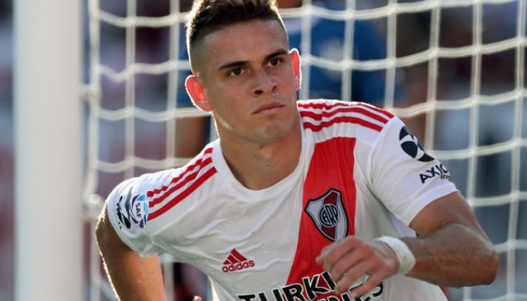 Rafael Santos Borré consiguió 56 tantos en 140 partidos disputados con River Plate. / Foto: Archivo