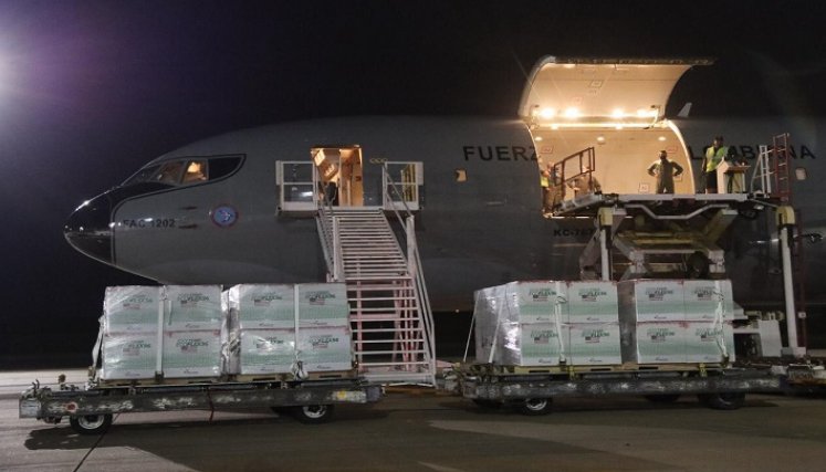 2.5 millones de vacunas que fueron donadas por el Gobierno de los Estados Unidos arribarán este jueves a Colombia./Foto: Colprensa