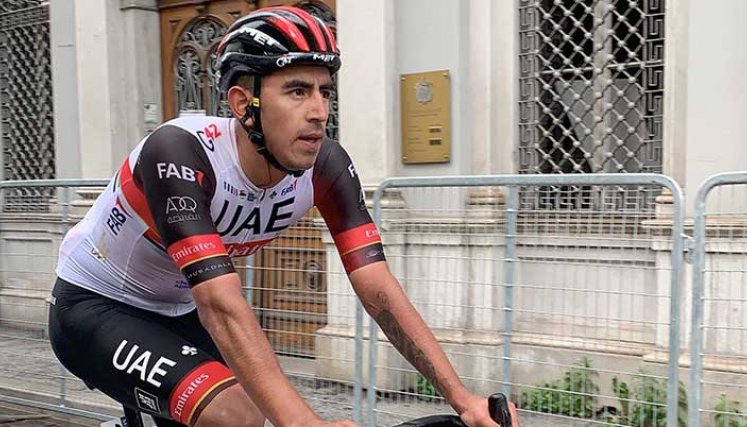 Sebastián Molano, ciclista antioqueño del UAE-Emirates.