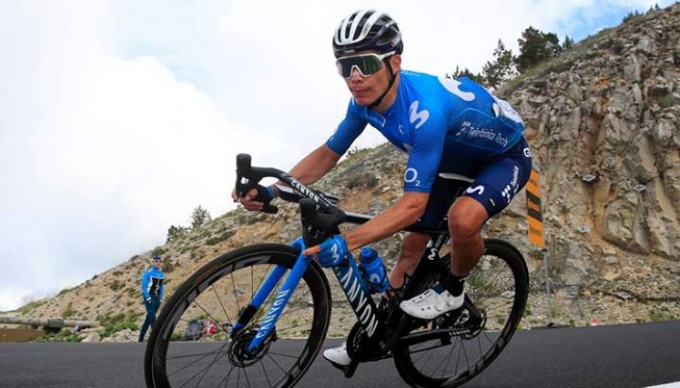 Miguel Ángel 'Supermán' López, corredor del Movistar
