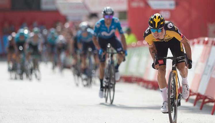 El esloveno Primoz Roglic (Jumbo Visma) se adjudicó la etapa once de la Vuelta a Españaa.