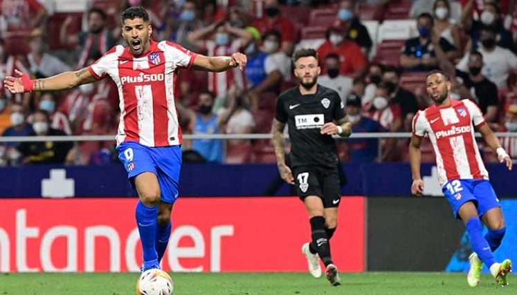 Luis Suárez delantero uruguayo del Atlético de Madrid. 
