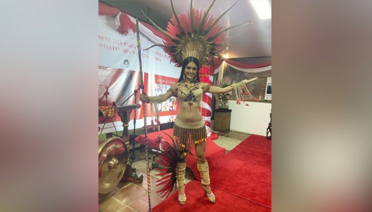 Ganó el vestido típico de la princesa Zulima 