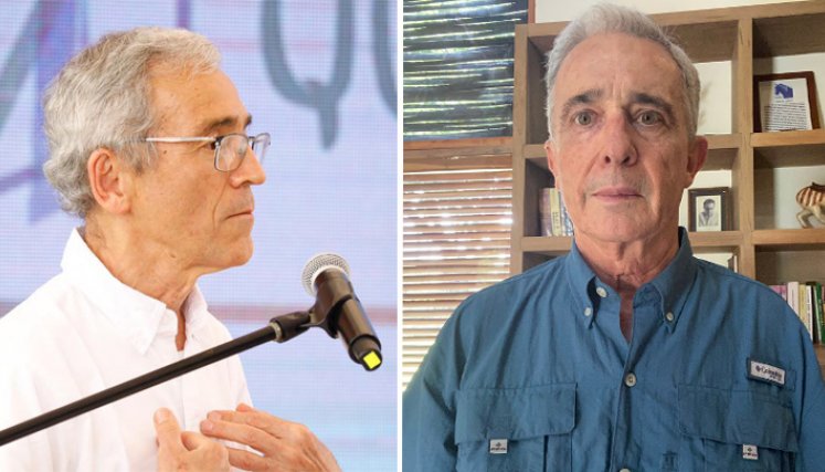 Se reúnen el expresidente Álvaro Uribe Vélez y el padre Francisco de Roux, presidente de la Comisión de la Verdad.