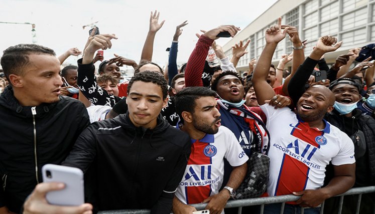 Hinchas del PSG.