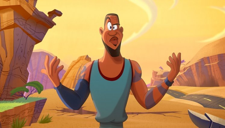 La película tiene varios personajes animados.
