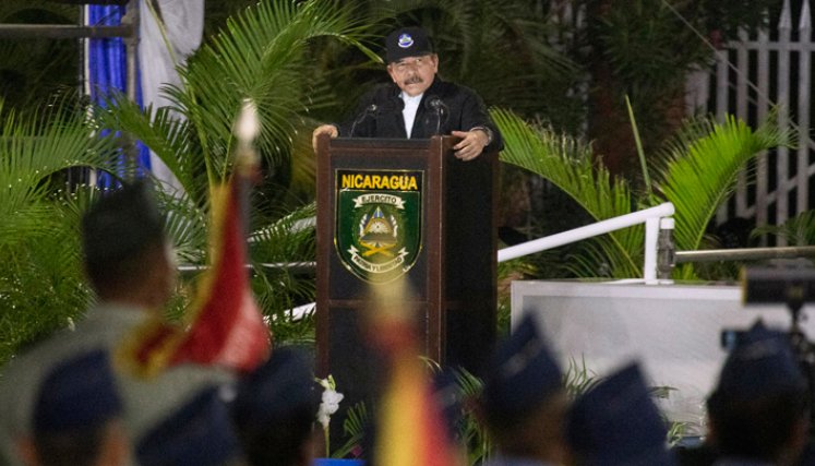 Daniel Ortega, en el poder desde 2007, se presenta a un cuarto mandato consecutivo con su esposa, la vicepresidenta Rosario Murillo, de nuevo como compañera de fórmula.. / Foto: AFP