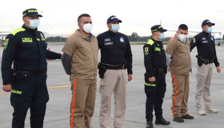 Henry Trigos Celón y Yamit Picón Rodríguez fueron enviados en extradición a los Estados Unidos. / Foto: Policía 