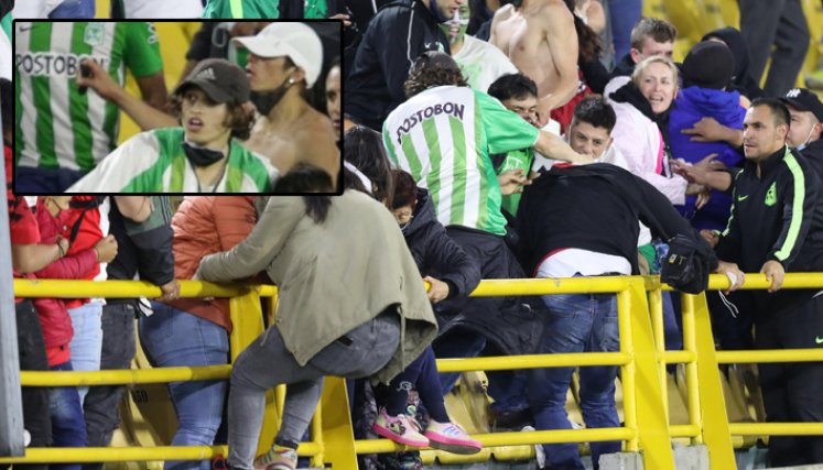 Molina Fonseca estaría vinculado con el hecho ocurrido en la tribuna norte del estadio El Campín, donde varios hinchas del Atlético Nacional golpearon sin piedad a un hincha de Santa Fe, quien terminó en una clínica con un trauma craneoencefálico. / Foto: Colprensa