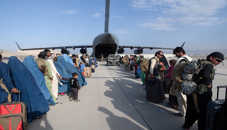 Aeropuerto de Kabul. 