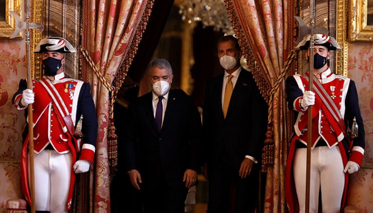 Iván Duque durante su visita a España.