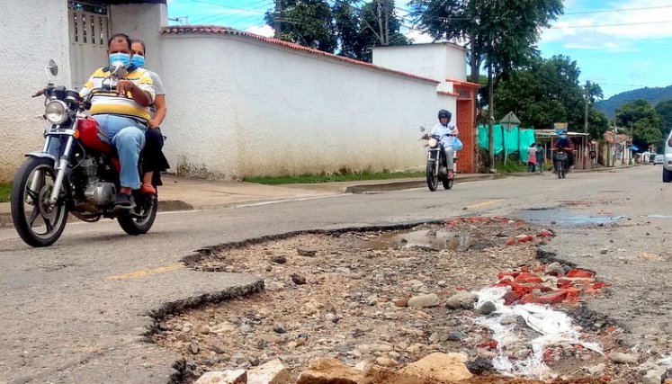 Así está la entrada a Chinácota por estos días