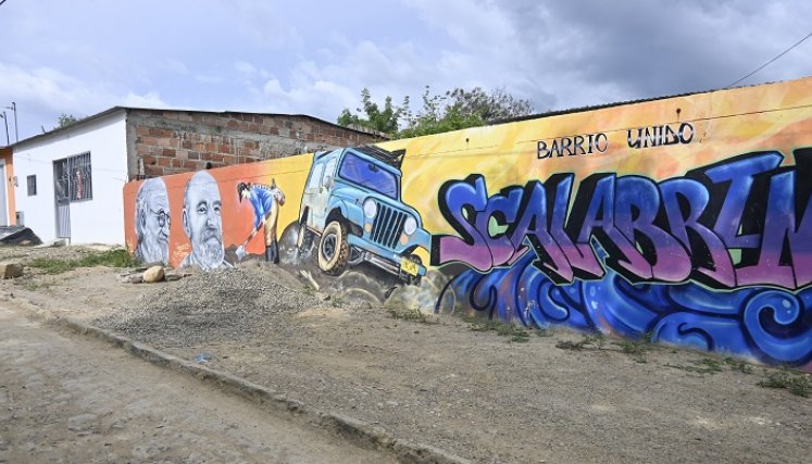 La escuela del barrio fue construida por los mismos habitantes.