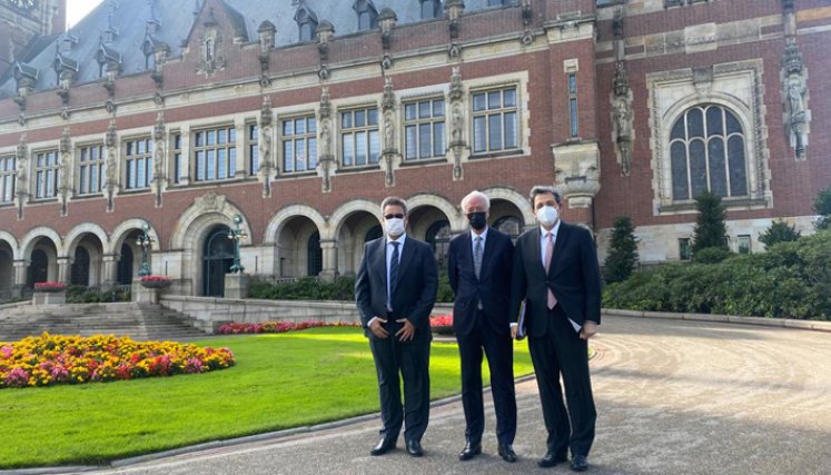 El agente de Colombia contó que lo que sucedió en esta audiencia no cambiará la estrategia que Colombia presentará el próximo miércoles en donde el territorio nacional estará exigiendo sus derechos que no pueden ser desconocidos por Nicaragua. / Foto: Colprensa