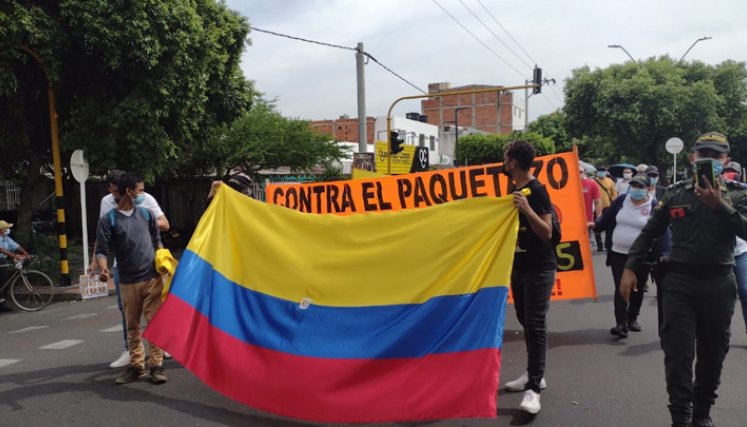 La Asociación Sindical de Institutores Nortesantandereanos (Asinort) fue una de las organizacipnes que invitó a los 10.000 profesores de instituciones públicas del departamento a participar en las movilizaciones. / Foto: Paola Ríos