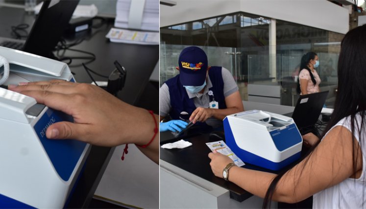 El proceso de biometría se hace con unos equipos nuevos. / Foto: Pablo Castilo