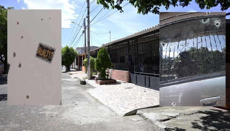 Al menos 25 balazos impactaron en un vehículo y en la pared.
