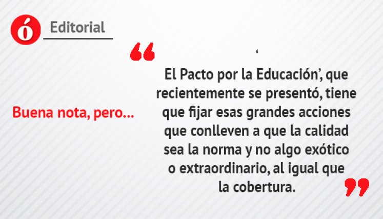 Buena nota, pero...