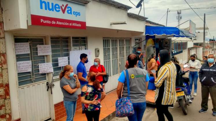 Protesta en Nueva EPS,  de Chinácota