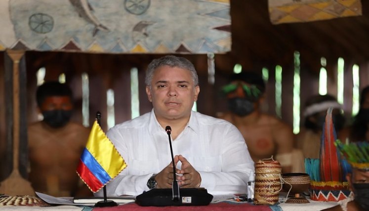 El presidente Duque expresó que la ley colombiana  permite que las personas tengan cuentas en el exterior, pero esto no les quita que tengan que declarar estos activos ante la Dian. /Colprensa