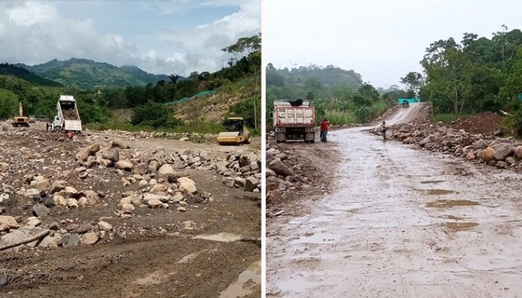 Los trabajos en la variante de Troya estarán listos el fin de semana. Foto: Cortesía/La Opinión.