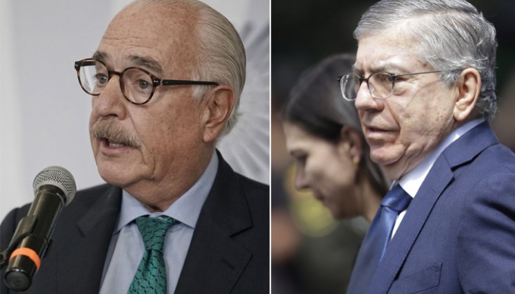 Los expresidentes colombianos César Gaviria y Andrés Pastrana