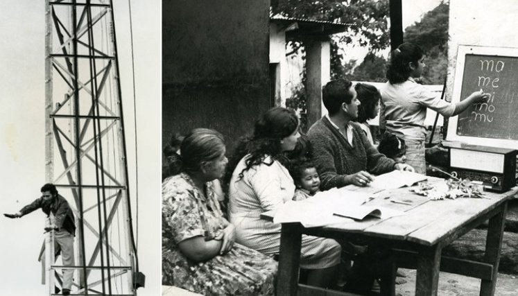 Radio Sutatenza consintió en una red de escuelas radiofónicas con la misión de alfabetizar a la población campesina adulta. / Foto: Banco de la República