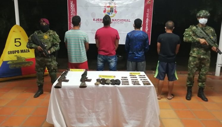 Los detenidos en la zona rural de Cúcuta deberán responder por porte ilegal de armas.