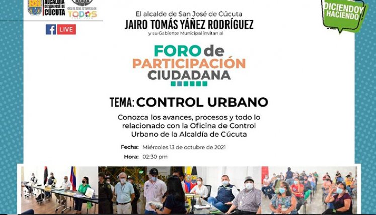 Foro de participación ciudadana ‘Control Urbano en Cúcuta’