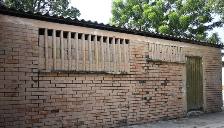Este era el espacio del comedor que servía como bodega de alimentos.