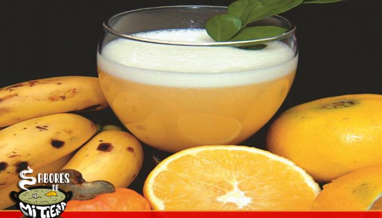 Jugo de naranja y banano