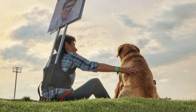 Claudia López y “Lucky”.