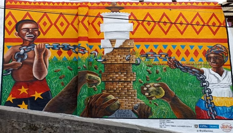 A través de murales se logra perpetuar la historia en el municipio de Ocaña. / Foto: Cortesía / La Opinión 