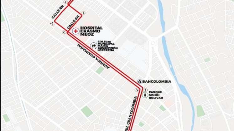 Esta será la ruta de Prados del Este. / Foto: Cortesía / La Opinión 