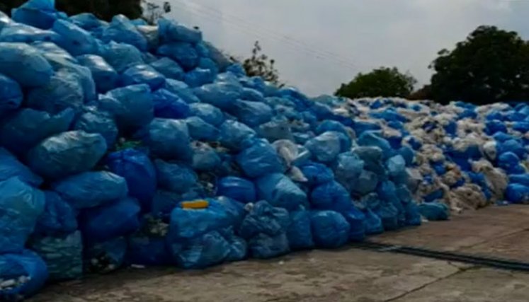 Basura reciclada en San Cristóbal