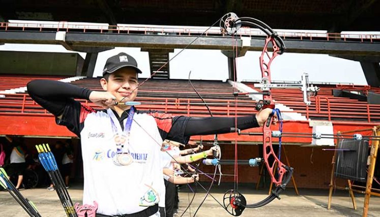 Andrés  Mauricio Ardila, arquero nortesantanderano quien se destacó en el  naciional juvenil en Medellín.