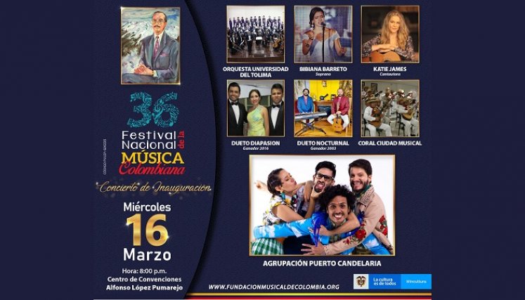 Inauguración del XXXVI Festival de Música Colombiana en Ibagué