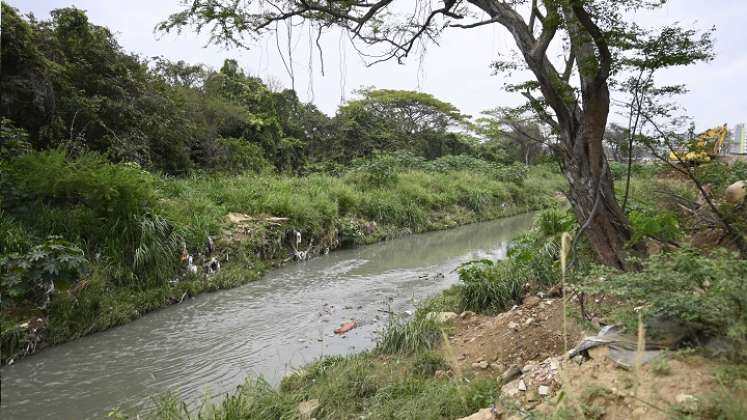 El brazo fue encontrado en este sector del canal de aguas negras.