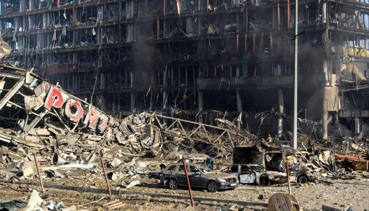 La guerra entra en Kiev con el bombardeo de un centro comercial./Foto: internet