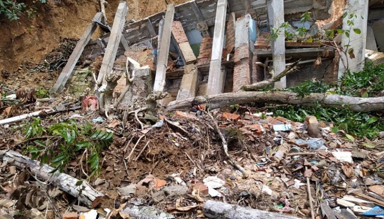 Esta es la novena casa que se cae desde que inició la emergencia. / Foto: Cortesía 