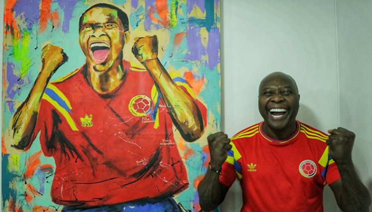 Freddy Rincón,  leyenda del fútbol colombiano.