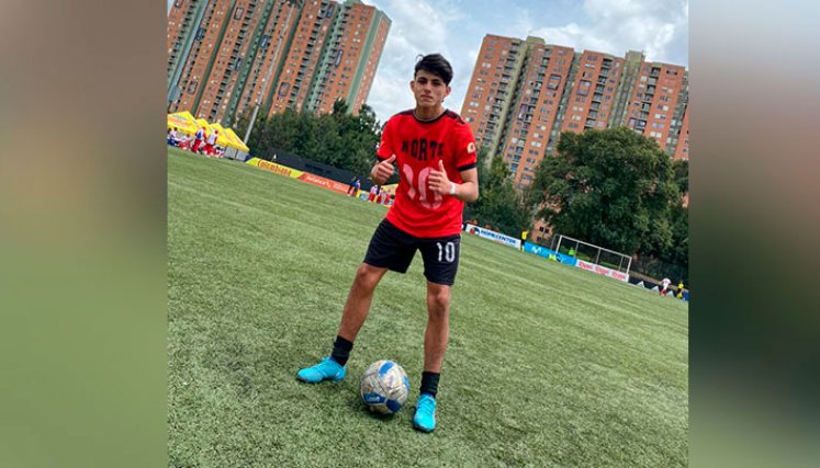 Hassler Beltrán, delantero de la Selección Norte.