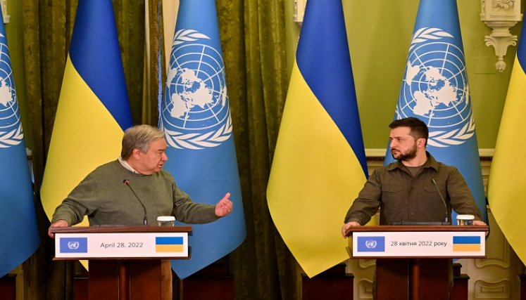 secretario general de la ONU, Antonio Guterres visitó Ucrania