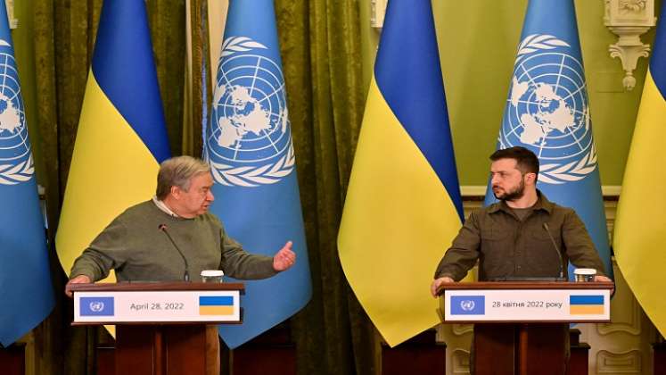 secretario general de la ONU, Antonio Guterres visitó Ucrania