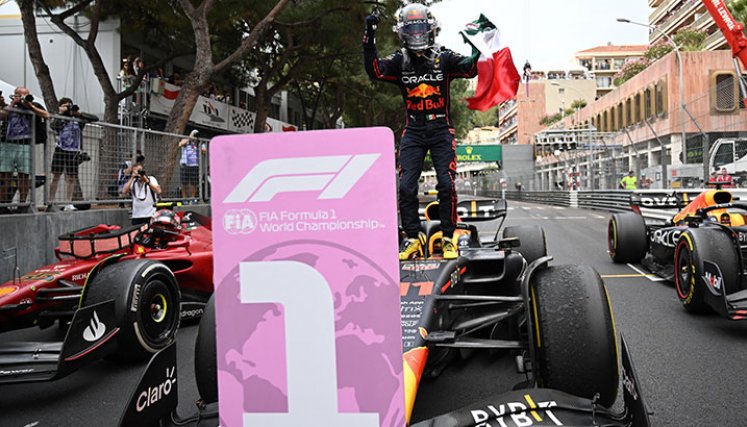  Checo Pérez, ganador del GP de Mónaco. 