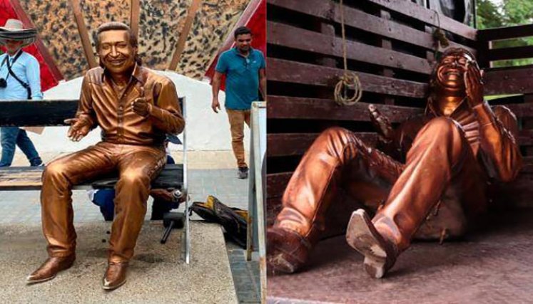 Esculturas vallenatos en Valledupar