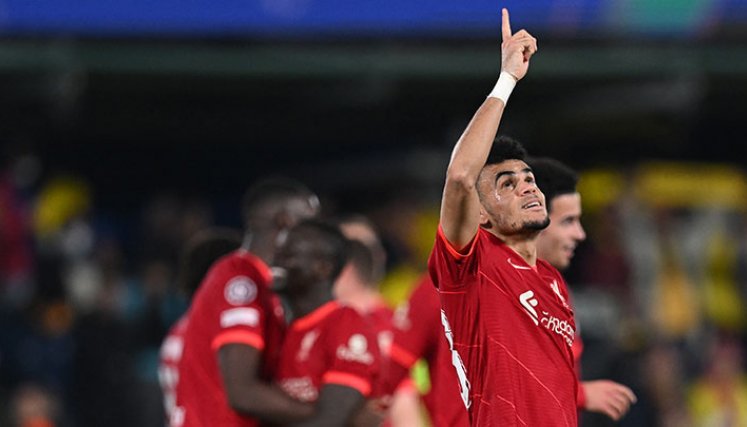 Luis Díaz extremo colombiano del Liverpool. AFP