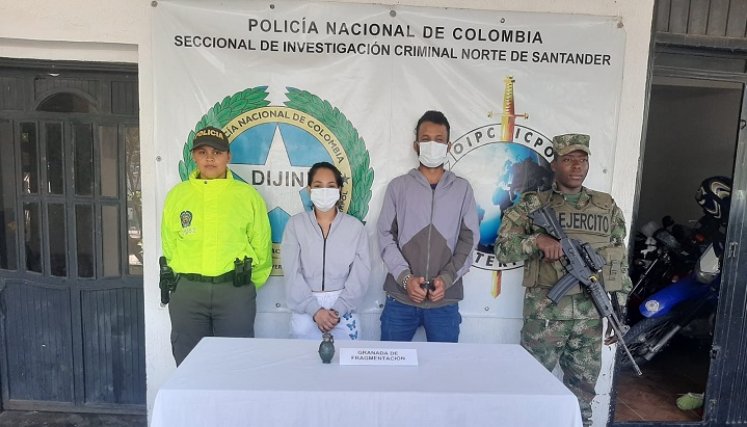 'Vladimir' y 'La Negra' fueron detenidos con una granada en Ocaña.