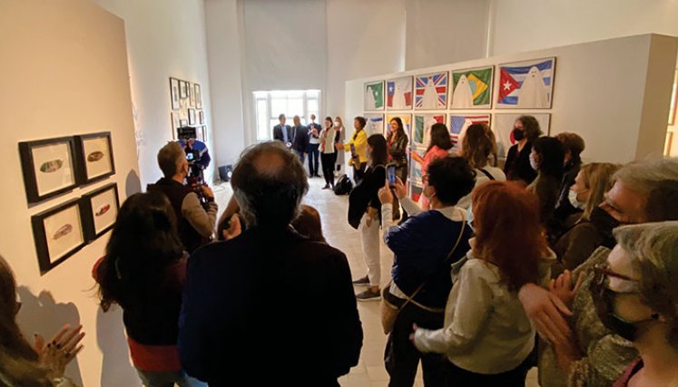 Hubo una gran asistencia a la exposición cuando asistió el equipo de Fundación El Pilar.